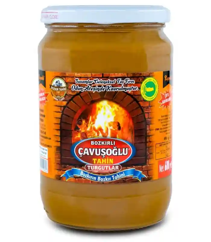 Çavuşoğlu%20Odun%20Ateşinde%20Kepekli%20Bozkır%20Tahini%20Cam%20Kavanoz%20600g