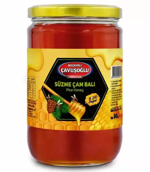 Doğal Süzme Çam Balı 845g Cam Kavanoz