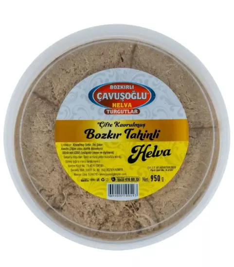 Çavuşoğlu Bozkır Çifte Kavrulmuş Tahinli Helva 950g